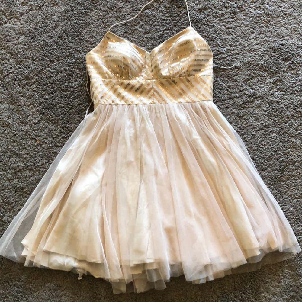 Aidan Mattox sparkly halter dress